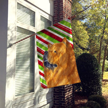 Load image into Gallery viewer, Chow Chow Candy Cane Holiday Christmas Flag Canvas House Size