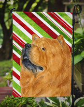 Load image into Gallery viewer, Chow Chow Candy Cane Holiday Christmas Garden Flag – Decorative Outdoor Yard Flag