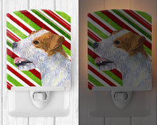 Load image into Gallery viewer, Jack Russell Terrier Candy Cane Holiday Christmas Ceramic Night Light SS4573CNL
