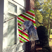 Load image into Gallery viewer, Irish Wolfhound Candy Cane Holiday Christmas Flag Canvas House Size