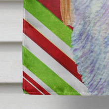 Load image into Gallery viewer, English Toy Spaniel Candy Cane Holiday Christmas Flag Canvas House Size