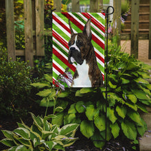 Load image into Gallery viewer, Boxer Candy Cane Holiday Christmas Garden Flag – Decorative Outdoor Yard Flag