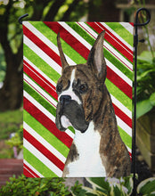Load image into Gallery viewer, Boxer Candy Cane Holiday Christmas Garden Flag – Decorative Outdoor Yard Flag