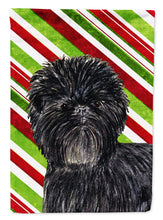 Load image into Gallery viewer, Affenpinscher Candy Cane Holiday Christmas Flag Canvas House Size