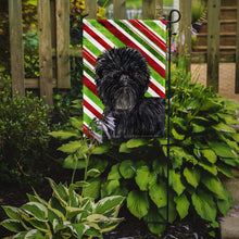 Load image into Gallery viewer, Affenpinscher Candy Cane Holiday Christmas Garden Flag – Decorative Outdoor Yard Flag