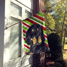 Load image into Gallery viewer, Gordon Setter Candy Cane Holiday Christmas Flag Canvas House Size
