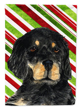 Load image into Gallery viewer, Gordon Setter Candy Cane Holiday Christmas Flag Canvas House Size
