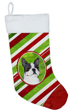 Load image into Gallery viewer, Boston Terrier Winter Snowflakes Christmas Stocking SS4585