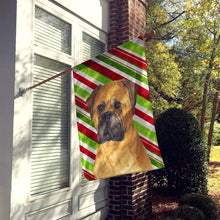 Load image into Gallery viewer, Bullmastiff Candy Cane Holiday Christmas Flag Canvas House Size