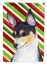 Load image into Gallery viewer, Chihuahua Candy Cane Holiday Christmas Flag Canvas House Size