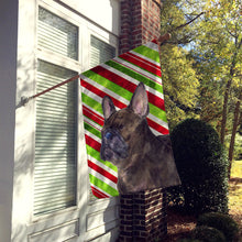 Load image into Gallery viewer, French Bulldog Candy Cane Holiday Christmas Flag Canvas House Size