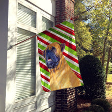 Load image into Gallery viewer, Mastiff Candy Cane Holiday Christmas Flag Canvas House Size