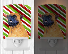 Load image into Gallery viewer, Mastiff Candy Cane Holiday Christmas Ceramic Night Light SS4589CNL