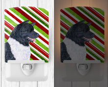 Load image into Gallery viewer, Akita Candy Cane Holiday Christmas Ceramic Night Light SS4590CNL