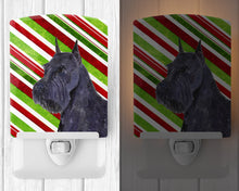 Load image into Gallery viewer, Schnauzer Candy Cane Holiday Christmas Ceramic Night Light SS4592CNL
