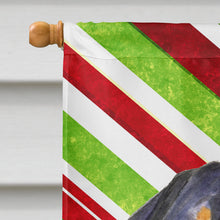 Load image into Gallery viewer, Rottweiler Candy Cane Holiday Christmas Flag Canvas House Size