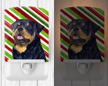 Load image into Gallery viewer, Rottweiler Candy Cane Holiday Christmas Ceramic Night Light SS4593CNL