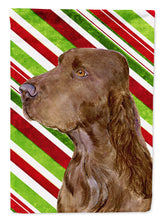Load image into Gallery viewer, Field Spaniel Candy Cane Holiday Christmas Garden Flag – Decorative Outdoor Yard Flag