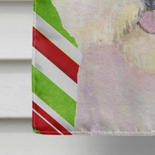 Load image into Gallery viewer, Bichon Frise Candy Cane Holiday Christmas Flag Canvas House Size