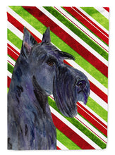 Load image into Gallery viewer, Scottish Terrier Candy Cane Holiday Christmas Garden Flag – Decorative Outdoor Yard Flag