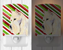 Load image into Gallery viewer, Scottish Terrier Candy Cane Holiday Christmas Ceramic Night Light SS4599CNL
