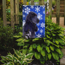 Load image into Gallery viewer, Cocker Spaniel Winter Snowflakes Holiday Garden Flag – Decorative Outdoor Yard Flag