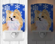 Load image into Gallery viewer, Chihuahua Winter Snowflakes Holiday Ceramic Night Light SS4611CNL