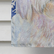 Load image into Gallery viewer, Maltese Winter Snowflakes Holiday Flag Canvas House Size