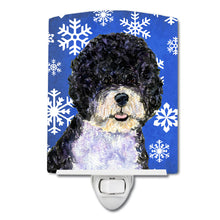 Load image into Gallery viewer, Portuguese Water Dog Winter Snowflakes Holiday Ceramic Night Light SS4628CNL