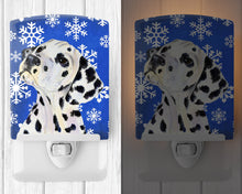 Load image into Gallery viewer, Dalmatian Winter Snowflakes Holiday Ceramic Night Light SS4630CNL