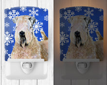 Load image into Gallery viewer, Wheaten Terrier Soft Coated Winter Snowflakes Holiday Ceramic Night Light SS4631CNL
