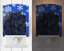Load image into Gallery viewer, Chow Chow Winter Snowflakes Holiday Ceramic Night Light SS4639CNL
