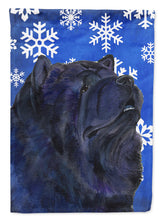 Load image into Gallery viewer, Chow Chow Winter Snowflakes Holiday Garden Flag – Decorative Outdoor Yard Flag