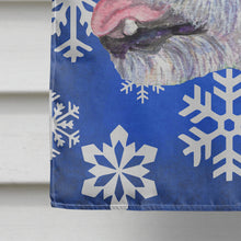 Load image into Gallery viewer, Jack Russell Terrier Winter Snowflakes Holiday Flag Canvas House Size