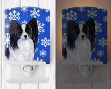 Load image into Gallery viewer, Papillon Winter Snowflakes Holiday Ceramic Night Light SS4643CNL