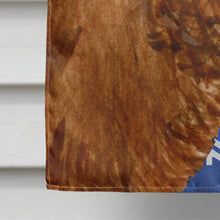 Load image into Gallery viewer, Sussex Spaniel Winter Snowflakes Holiday Flag Canvas House Size