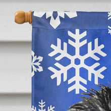 Load image into Gallery viewer, Affenpinscher Winter Snowflakes Holiday Flag Canvas House Size
