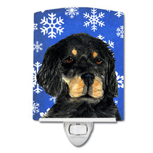 Load image into Gallery viewer, Gordon Setter Winter Snowflakes Holiday Ceramic Night Light SS4653CNL