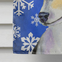 Load image into Gallery viewer, Chihuahua Winter Snowflakes Holiday Flag Canvas House Size