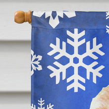 Load image into Gallery viewer, Cocker Spaniel Winter Snowflakes Holiday Flag Canvas House Size