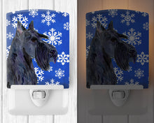 Load image into Gallery viewer, Scottish Terrier Winter Snowflakes Holiday Ceramic Night Light SS4667CNL