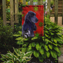 Load image into Gallery viewer, Cocker Spaniel Red Green Snowflakes Christmas Garden Flag – Decorative Outdoor Yard Flag
