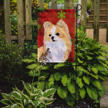 Load image into Gallery viewer, Chihuahua Red and Green Snowflakes Holiday Christmas Garden Flag – Decorative Outdoor Yard Flag