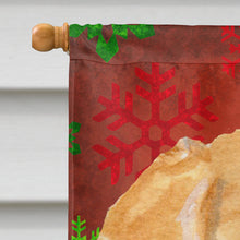 Load image into Gallery viewer, Golden Retriever Red Green Snowflakes Holiday Christmas Flag Canvas House Size