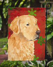 Load image into Gallery viewer, Golden Retriever Red Green Snowflake Holiday Christmas Garden Flag – Decorative Outdoor Yard Flag