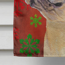 Load image into Gallery viewer, French Bulldog Red Green Snowflake Holiday Christmas Flag Canvas House Size