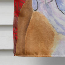 Load image into Gallery viewer, Bulldog English Red Snowflakes Holiday Christmas Flag Canvas House Size