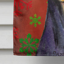 Load image into Gallery viewer, Doberman Red and Green Snowflakes Holiday Christmas Flag Canvas House Size