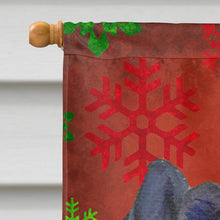 Load image into Gallery viewer, Chow Chow Red and Green Snowflakes Holiday Christmas Flag Canvas House Size