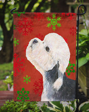 Load image into Gallery viewer, Dandie Dinmont Terrier Red Green Snowflakes Christmas Garden Flag – Decorative Outdoor Yard Flag